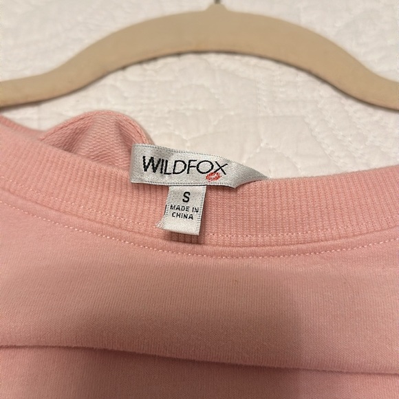 NWOT RARE Wildfox “Coffee & Sunshine” Pink & Red Pullover Size S - Picture 5 of 8